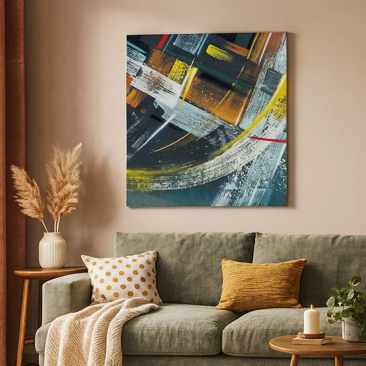 Bild auf Leinwand - Leinwandbild - Energie der Bewegung - 30x30 cm