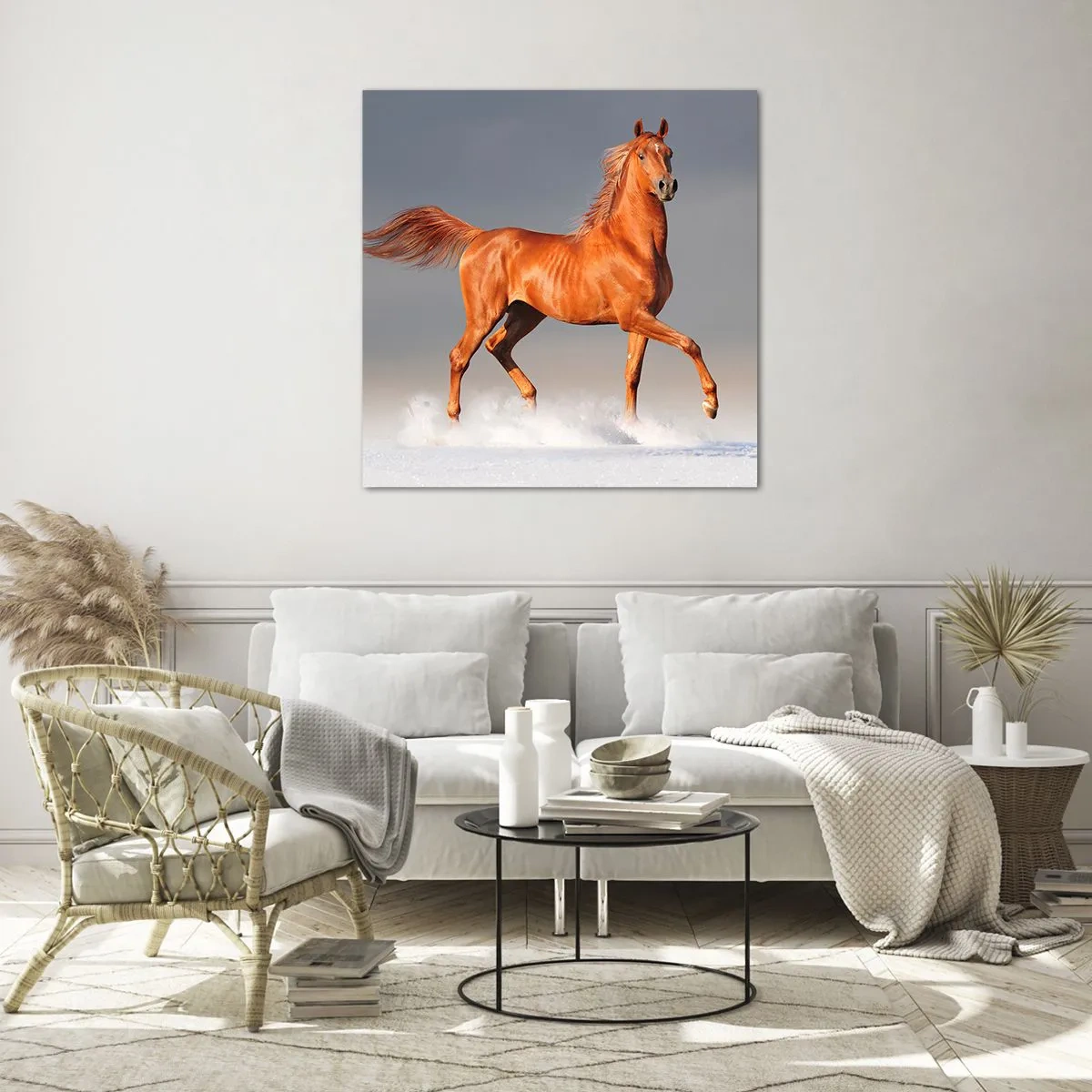 Glasbild - Bild auf glas - Tanzende Anmut - 50x50 cm