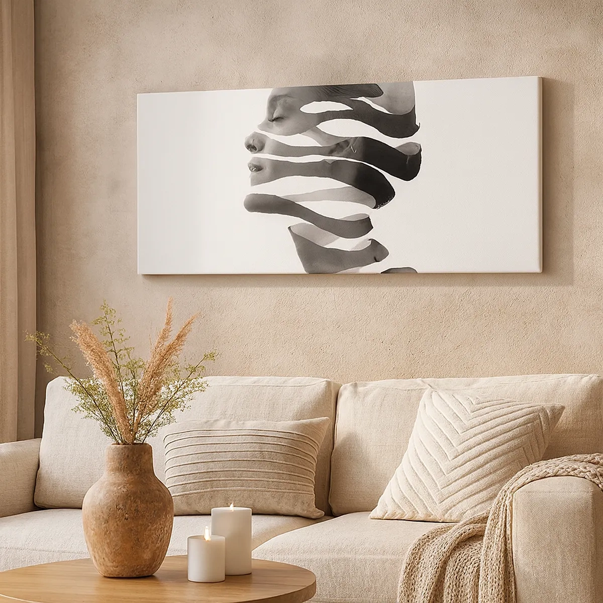 Bild auf Leinwand - Leinwandbild - Surreales Porträt - 30x30 cm