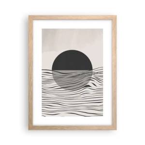 Poster in einem Rahmen aus heller Eiche - Halbe Komposition - 30x40 cm