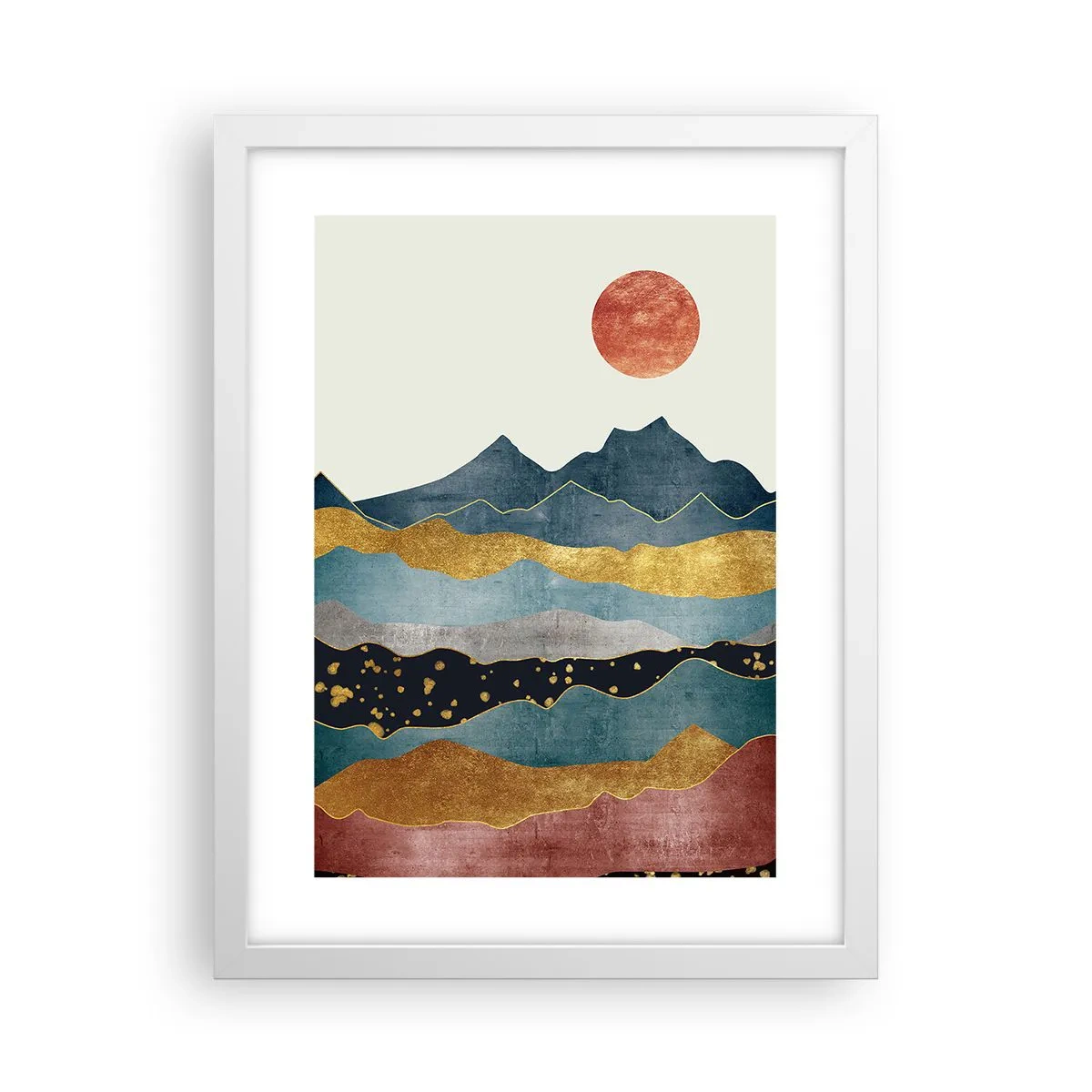 Poster in einem weißen Rahmen - Ein Querschnitt durch die Welt - 30x40 cm