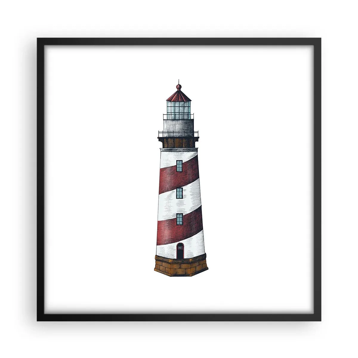 Poster in einem schwarzem Rahmen - Immer auf der Hut - 50x50 cm