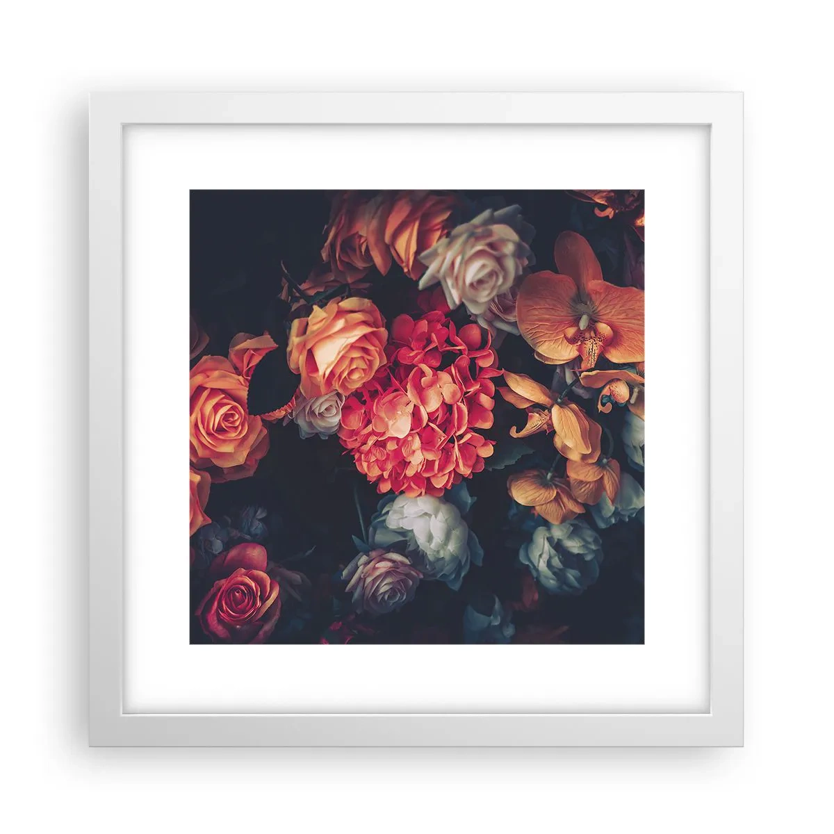 Poster in einem weißen Rahmen - Wie bei den holländischen Meistern - 30x30 cm