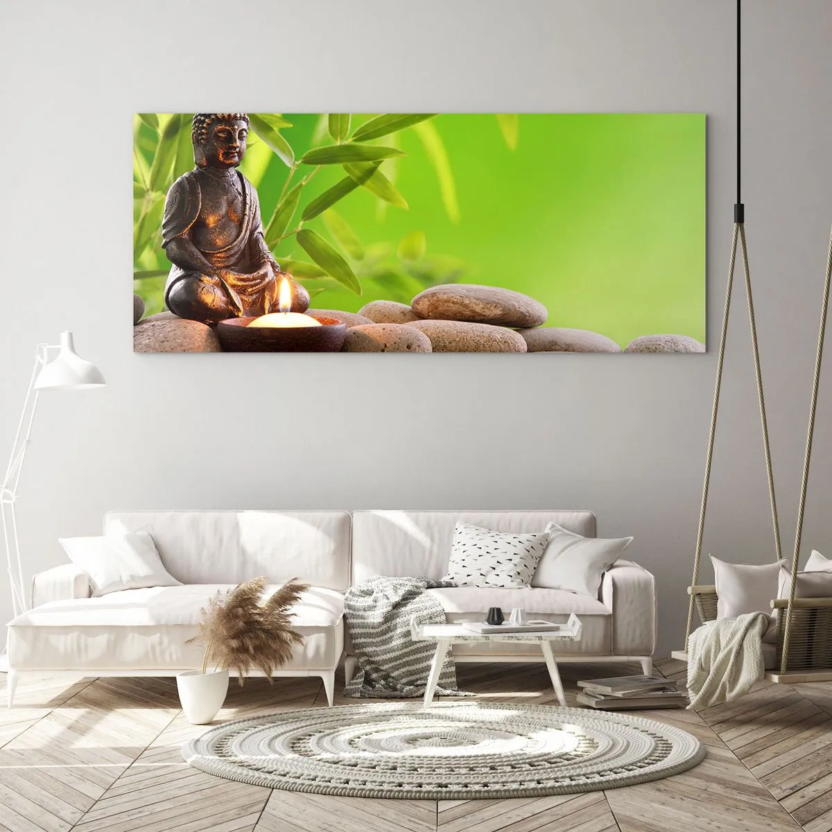 Glasbild - Bild auf glas - Das Leben ist wunderschoen - 100x40 cm