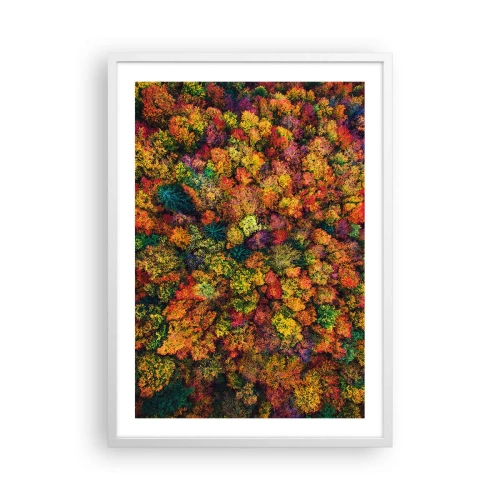 Poster in einem weißen Rahmen - Blumenstrauß aus Herbstbäumen - 50x70 cm