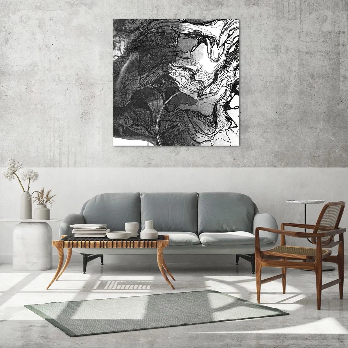 Glasbild - Bild auf glas - Verstrickt in Träume - 70x70 cm