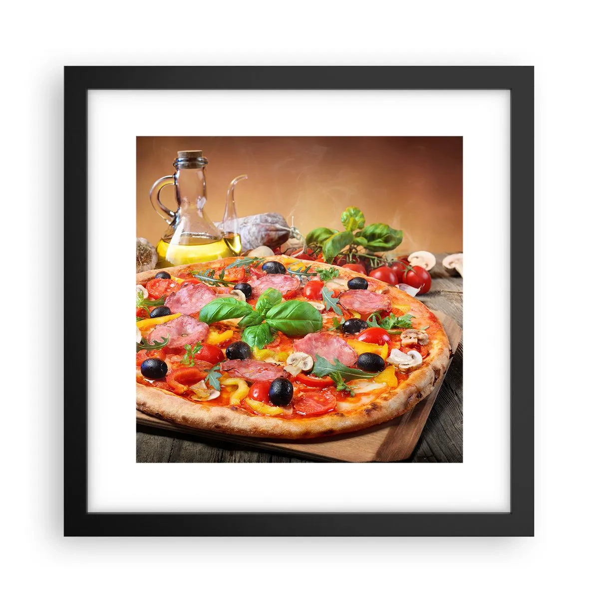Poster in einem schwarzem Rahmen - Mit echtem italienischem Flair - 30x30 cm