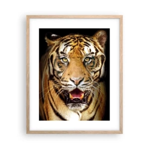 Poster in einem Rahmen aus heller Eiche - Wild im Herzen - 40x50 cm