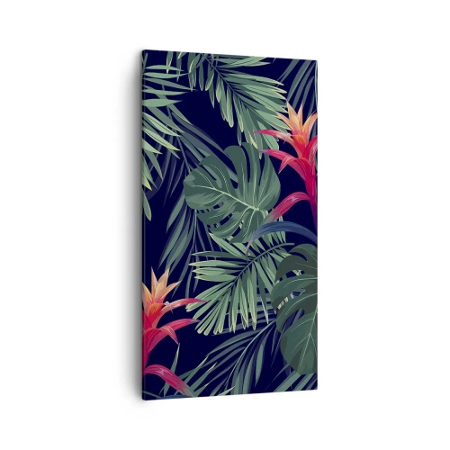 Bild auf Leinwand - Leinwandbild - Im Grünen in Flammen gehen - 45x80 cm