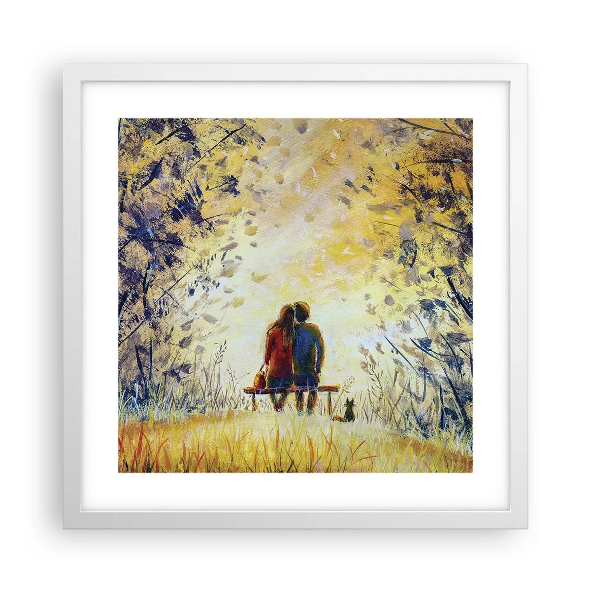 Poster in einem weißen Rahmen - Magischer Augenblick - 40x40 cm