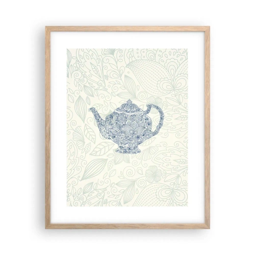 Poster in einem Rahmen aus heller Eiche - Tee-Charm - 40x50 cm
