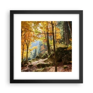 Poster in einem schwarzem Rahmen - Zeit zum Entspannen - 30x30 cm