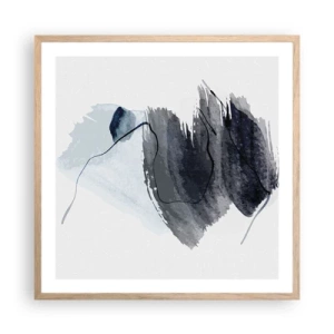 Poster in einem Rahmen aus heller Eiche - Intensität und Bewegung - 60x60 cm