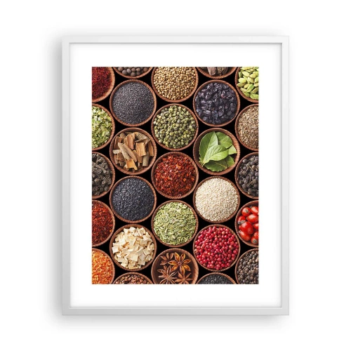 Poster in einem weißen Rahmen - Alle Aromen der Welt - 40x50 cm