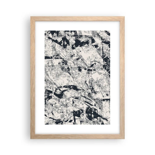 Poster in einem Rahmen aus heller Eiche - Durchdringung der Gegensätze - 30x40 cm