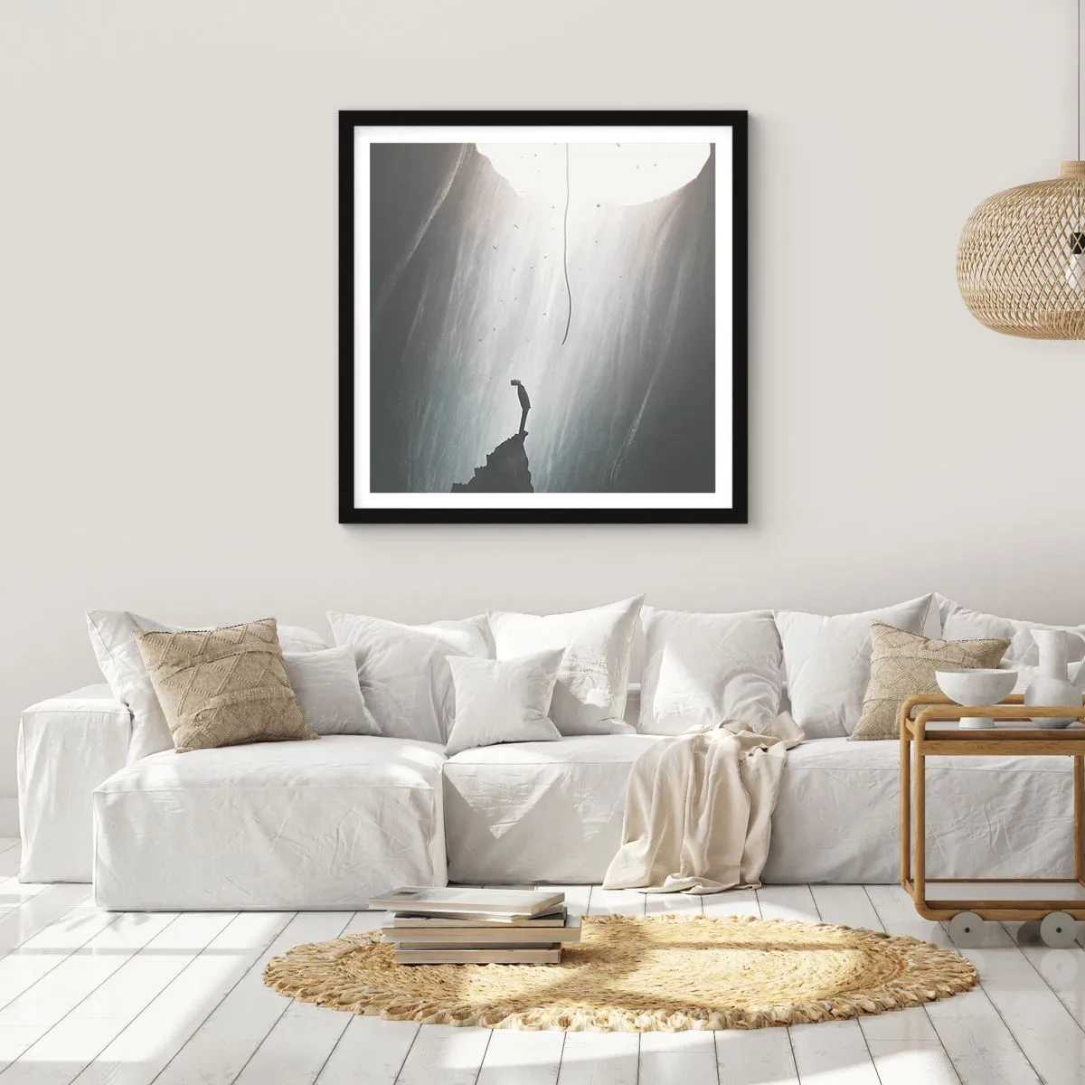 Poster in einem schwarzem Rahmen - Es gibt immer einen Ausweg - 60x60 cm