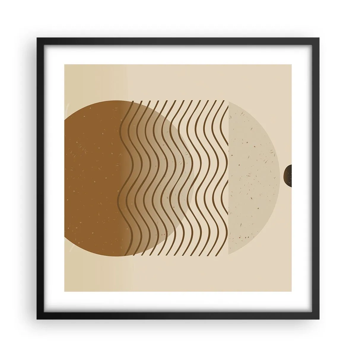 Poster in einem schwarzem Rahmen - Zur Entstehung geometrischer Figuren - 50x50 cm