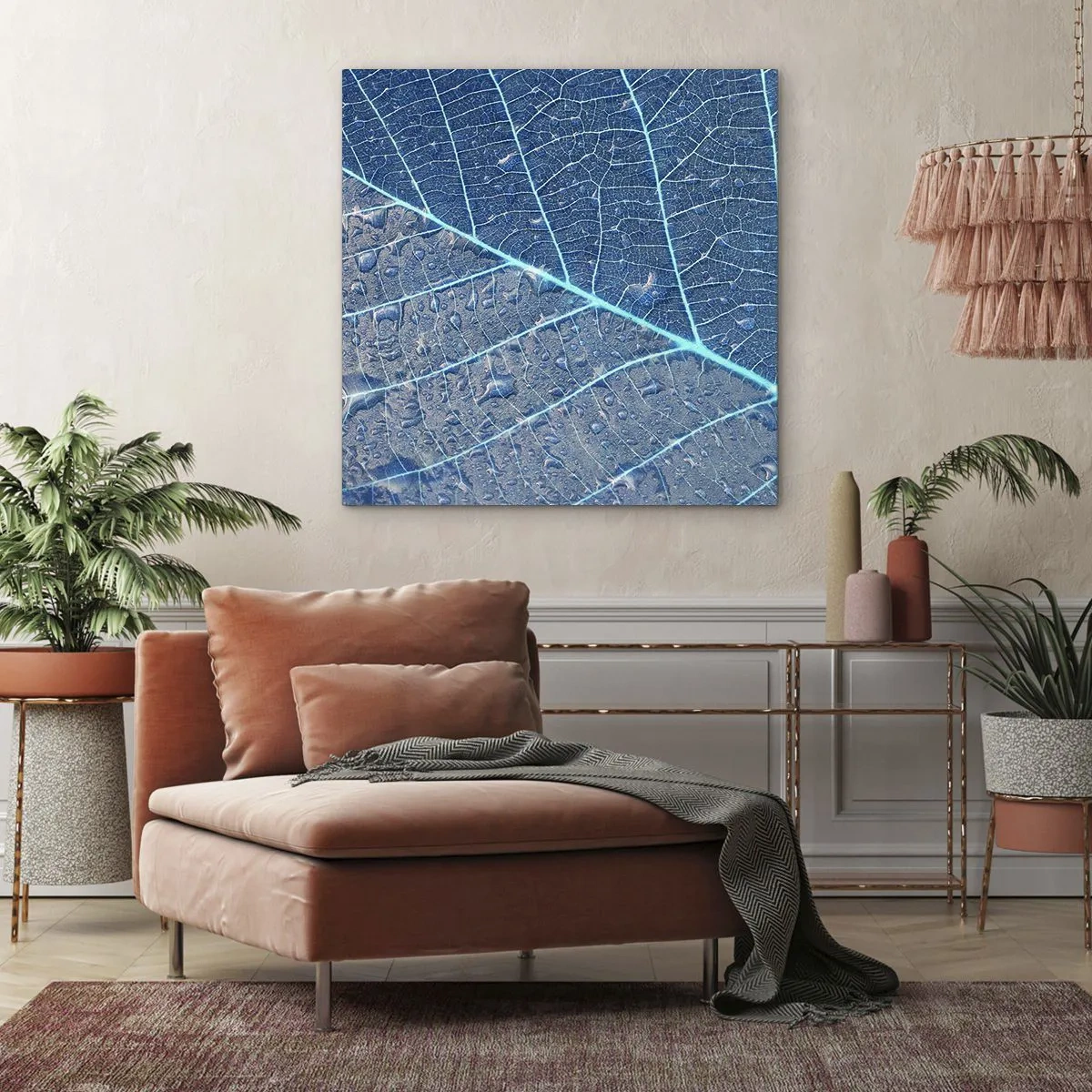 Bild auf Leinwand - Leinwandbild - Leben in Blau - 40x40 cm