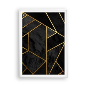 Poster in einem weißen Rahmen - Dunkelheit und Glanz - 70x100 cm