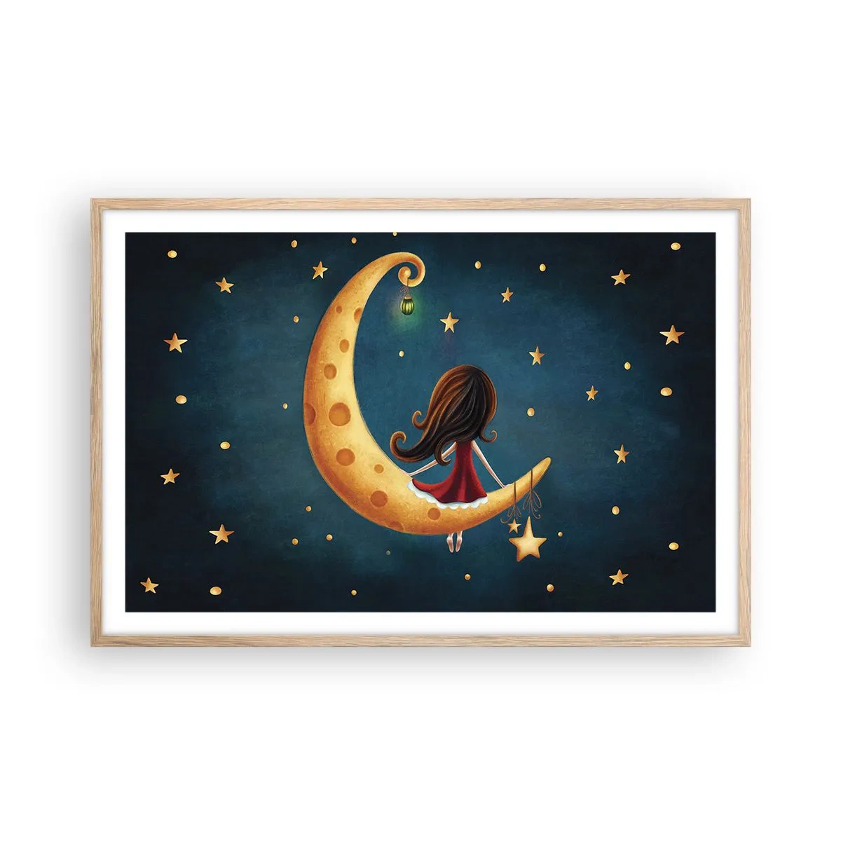 Poster in einem Rahmen aus heller Eiche - Einmal… - 91x61 cm