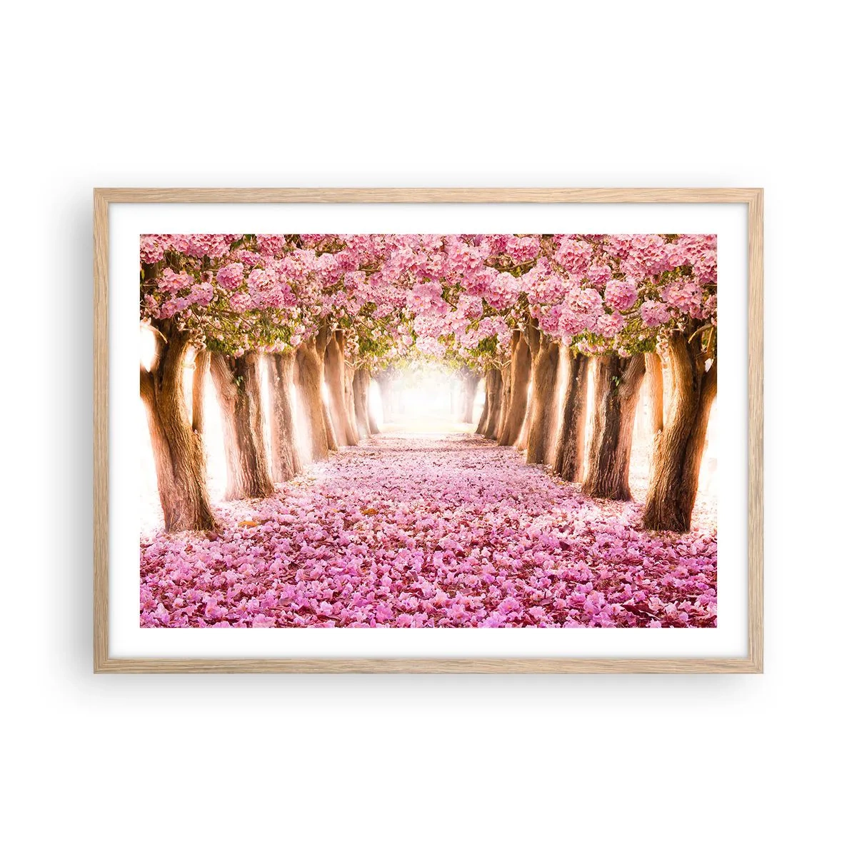 Poster in einem Rahmen aus heller Eiche - Der Weg ins Paradies - 70x50 cm