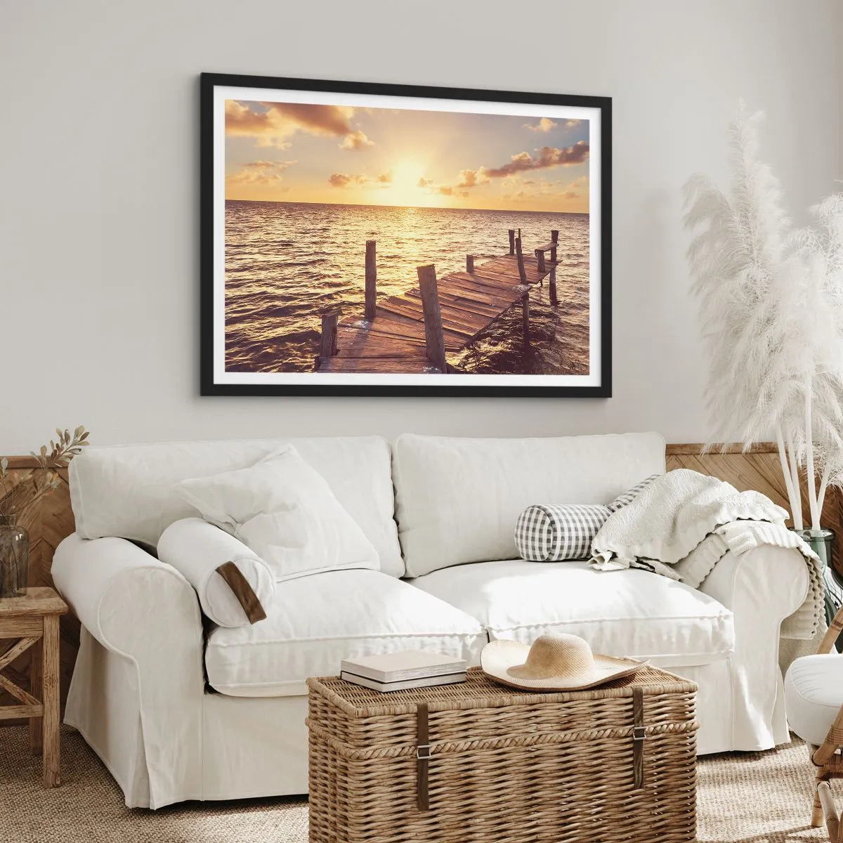 Poster in einem schwarzem Rahmen - Das goldene Land der Sanftmut - 91x61 cm