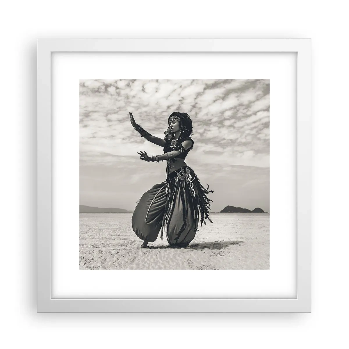 Poster in einem weißen Rahmen - Der Tanz der südlichen Inseln - 30x30 cm
