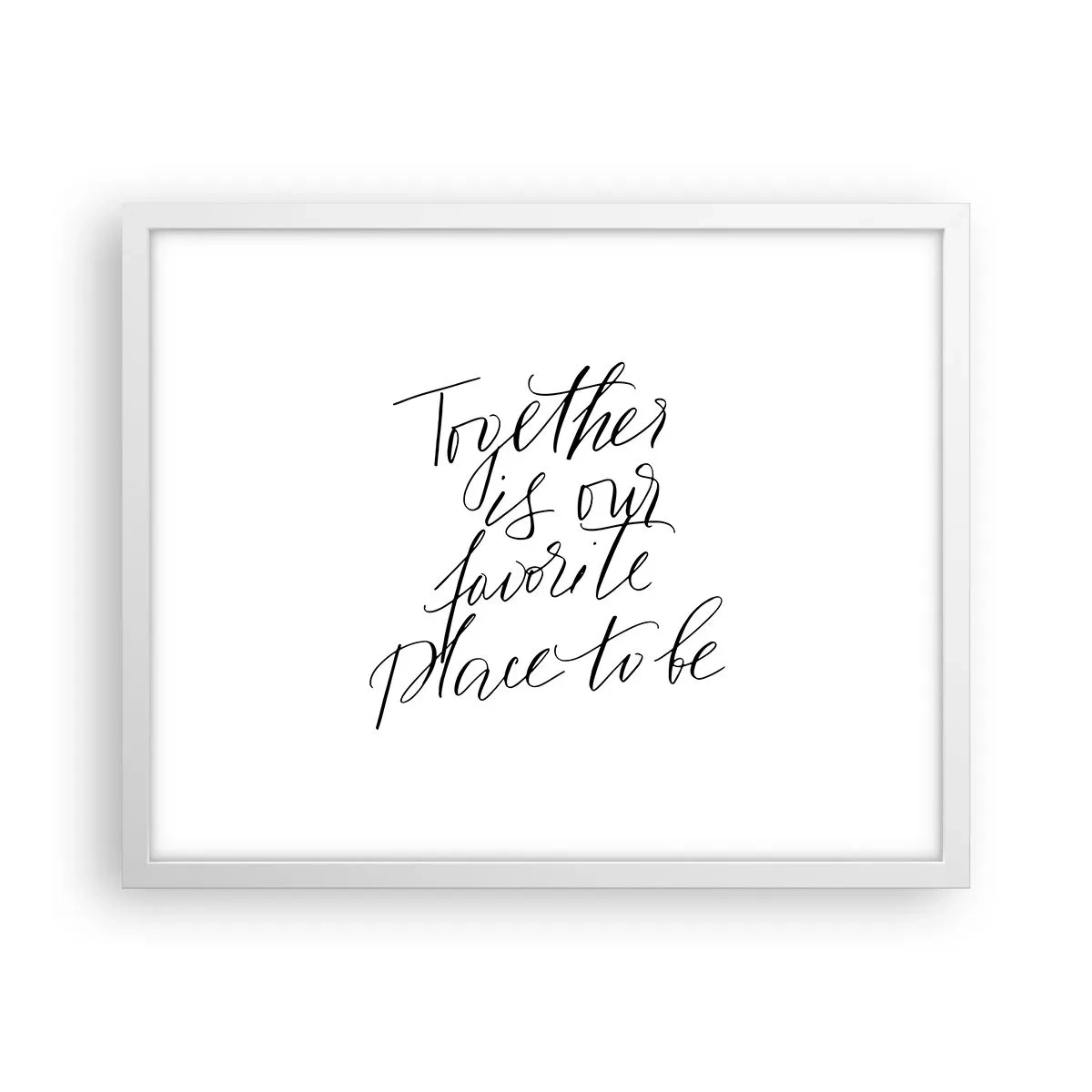 Poster in einem weißen Rahmen - Fühlst du das auch? - 50x40 cm