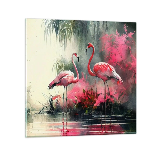 Glasbild - Bild auf glas - Lektion in natürlicher Anmut - 70x70 cm