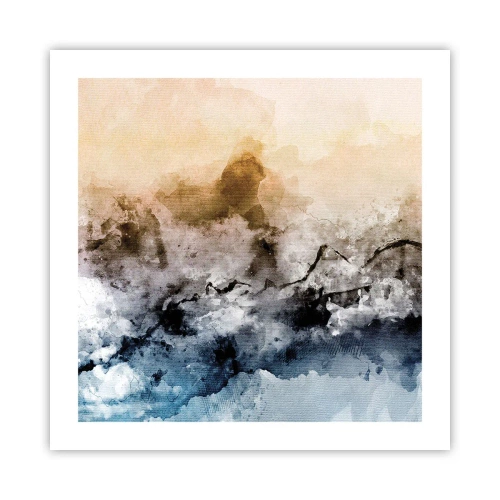 Poster - In einer Nebelwolke ertrunken - 50x50 cm