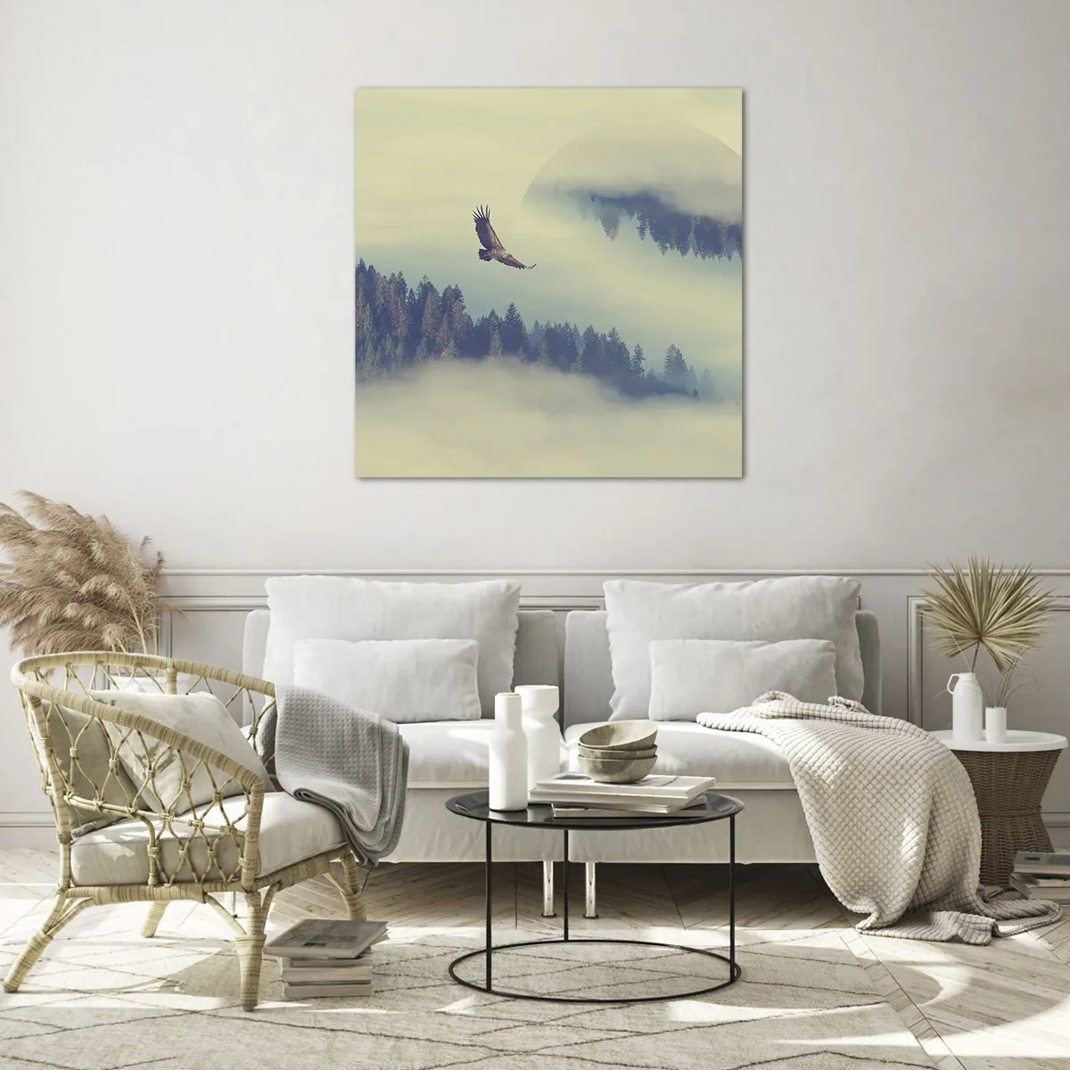Glasbild - Bild auf glas - Ich habe den Schatten eines Adlers gesehen - 40x40 cm