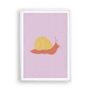 Poster in einem weißen Rahmen - Es gibt keine Eile - 70x100 cm