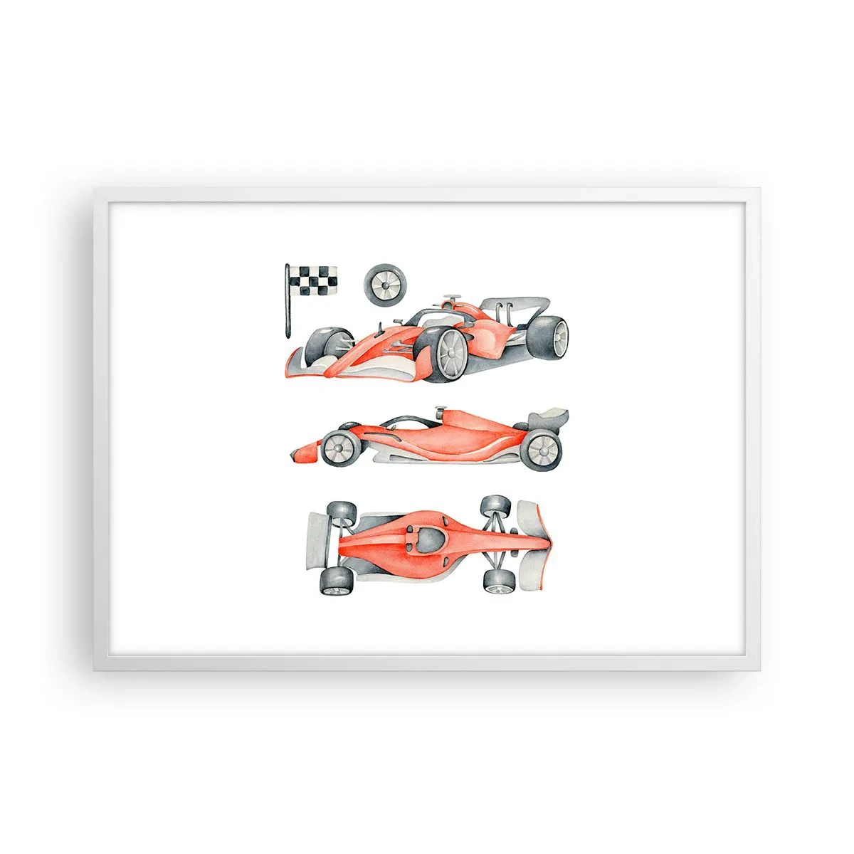 Poster in einem weißen Rahmen - Dem Traum folgen - 70x50 cm