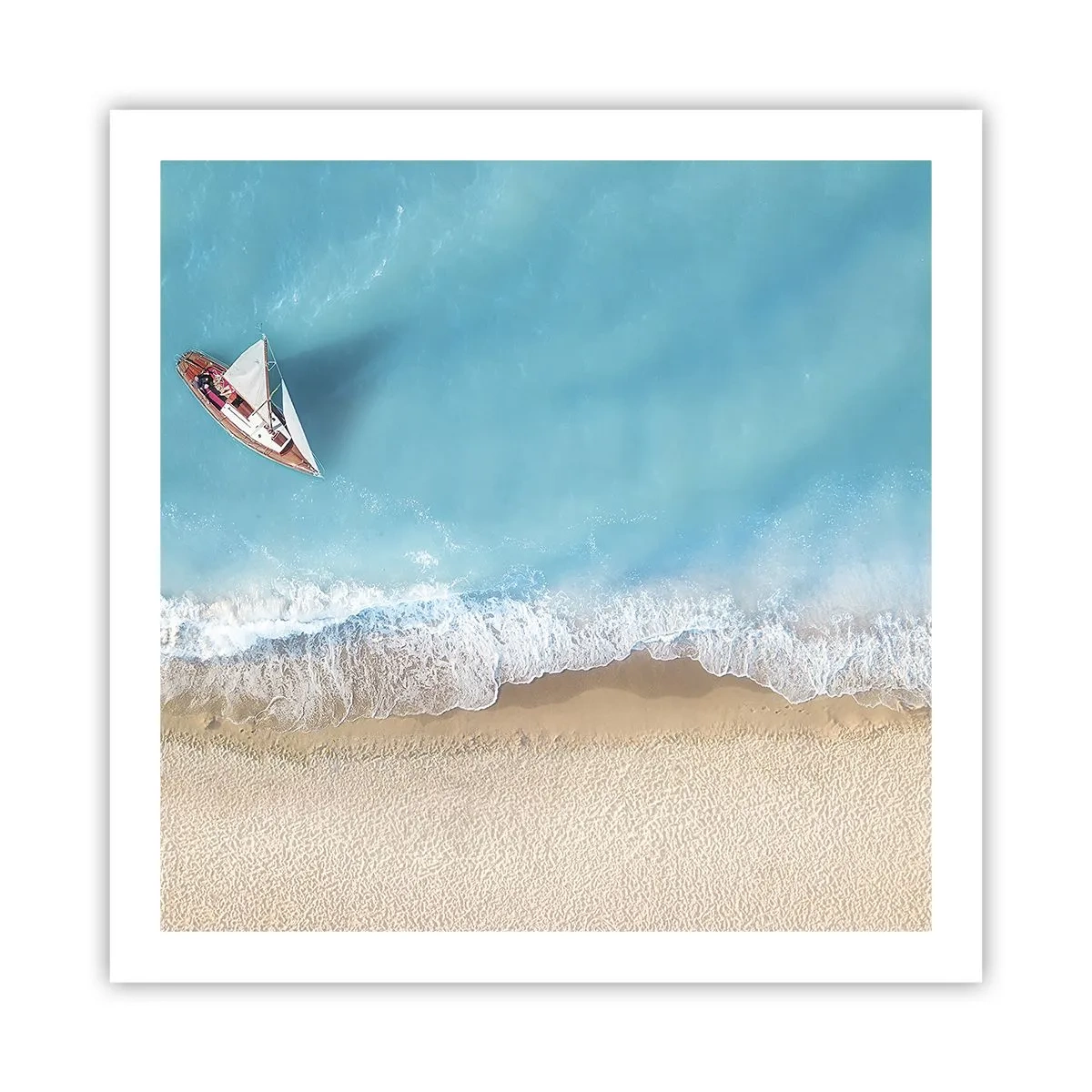 Poster - An der Grenze von Blau und Gold - 60x60 cm