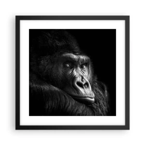 Poster in einem schwarzem Rahmen - Und was guckst du so? - 40x40 cm