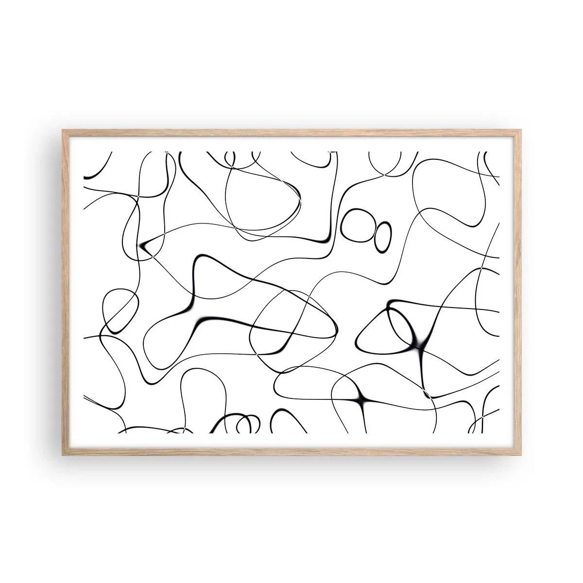 Poster in einem Rahmen aus heller Eiche - Lebenswege, Wechselfälle - 100x70 cm