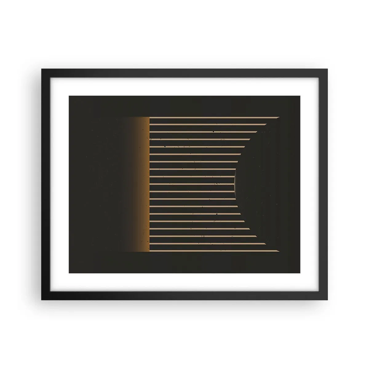 Poster in einem schwarzem Rahmen - Die Dunkelheit erkunden - 50x40 cm