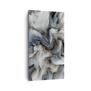 Bild auf Leinwand - Leinwandbild - Stein und Blume - 45x80 cm