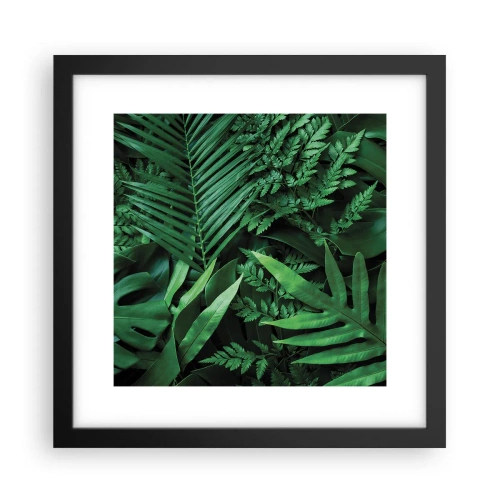 Poster in einem schwarzem Rahmen - Eingebettet ins Grüne - 30x30 cm