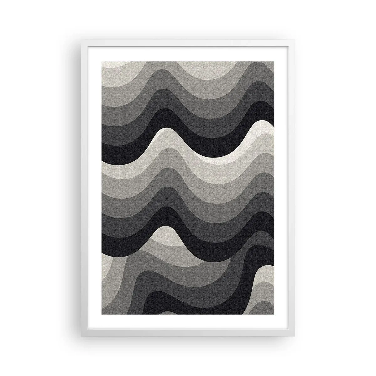 Poster in einem weißen Rahmen - Eine Welle nach der anderen - 50x70 cm