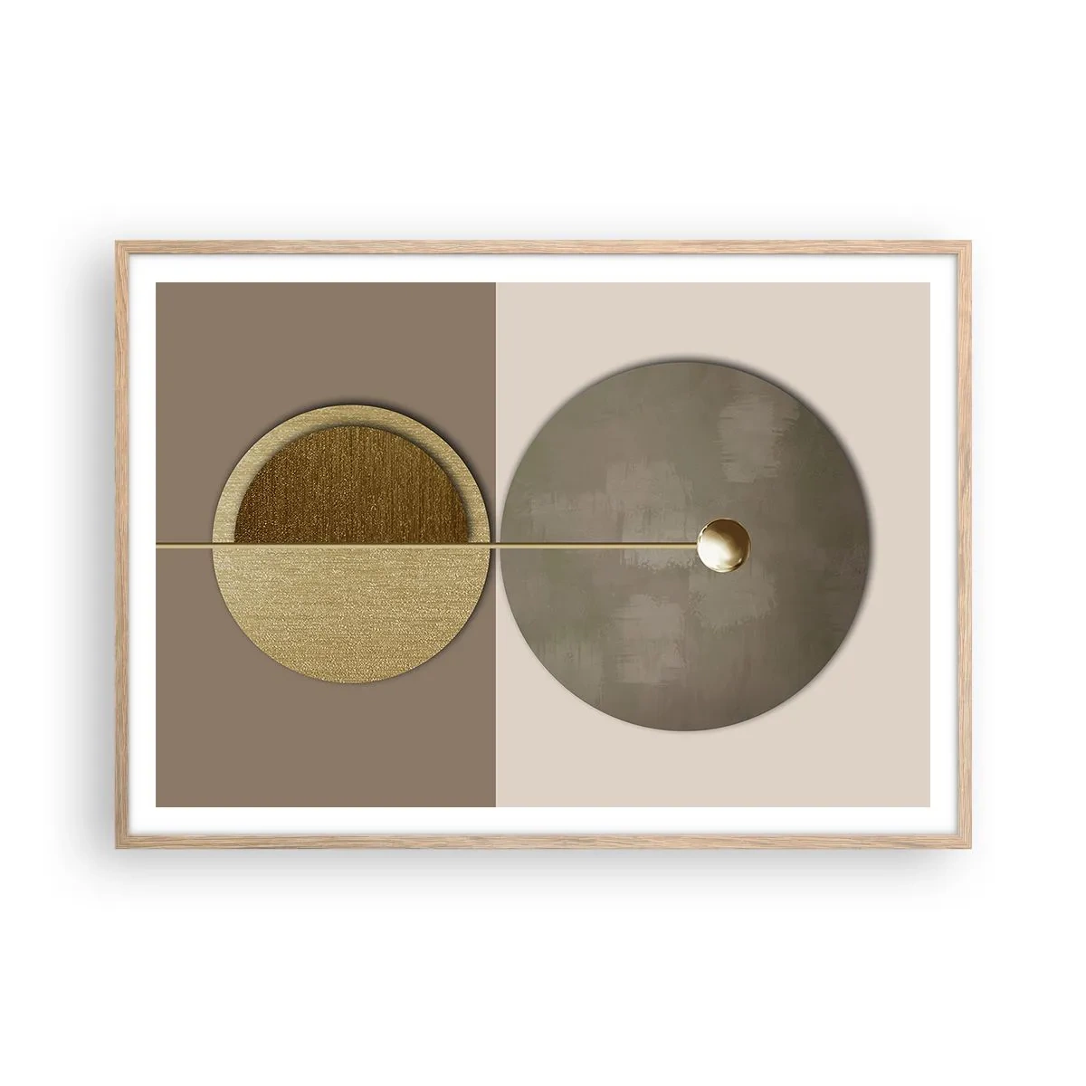 Poster in einem Rahmen aus heller Eiche - Perfekte Balance - 100x70 cm