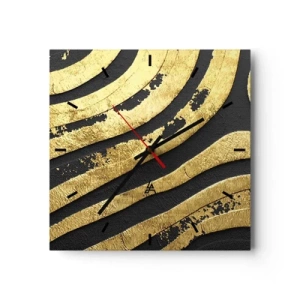 Wanduhr - Glasuhr - Alles fließt - 40x40 cm