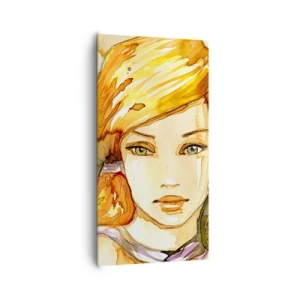 Bild auf Leinwand - Leinwandbild - Ein smaragdgrüner Look, der die Wut beruhigt - 65x120 cm
