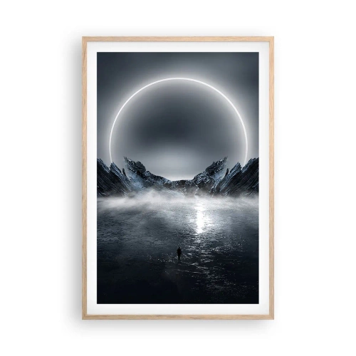 Poster in einem Rahmen aus heller Eiche - Ende der Geschichte - 61x91 cm