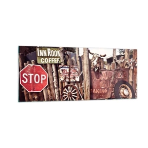 Glasbild - Bild auf glas - Und die Zeit ist stehen geblieben - 100x40 cm