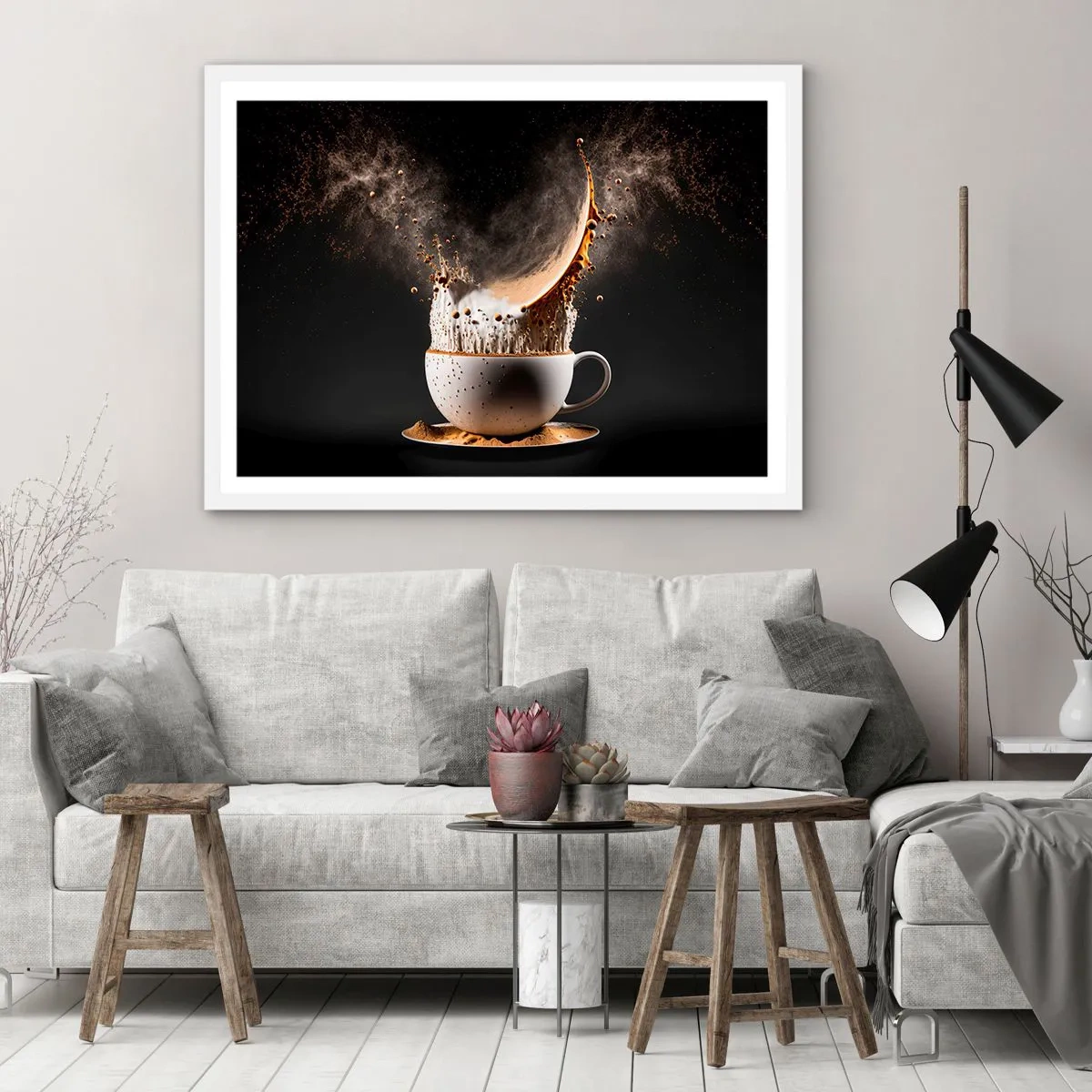 Poster in einem weißen Rahmen - Geschmacksexplosion - 50x40 cm