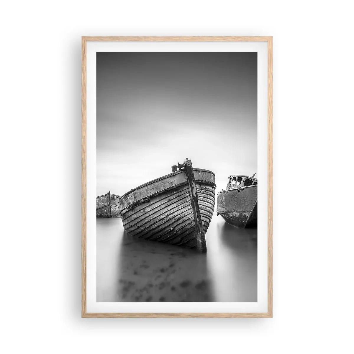 Poster in einem Rahmen aus heller Eiche - Nur Erinnerungen ... - 61x91 cm