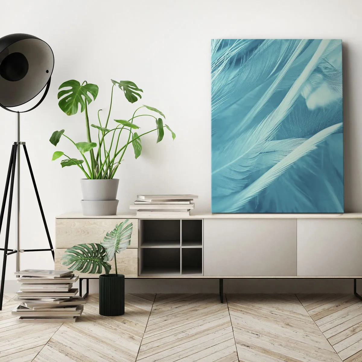 Bild auf Leinwand - Leinwandbild - In Pulver ertrinken - 55x100 cm