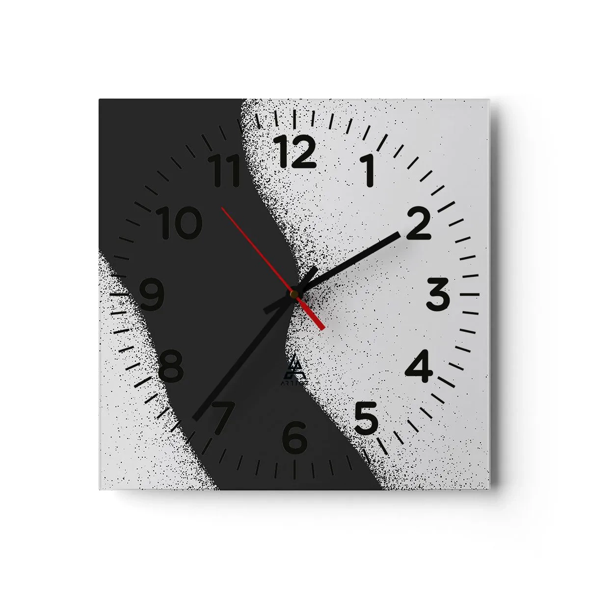Wanduhr - Glasuhr - Flüssiges Gleichgewicht - 30x30 cm