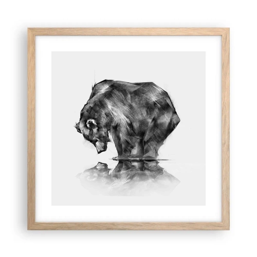 Poster in einem Rahmen aus heller Eiche - Schön, jemanden in der Nähe zu sehen - 40x40 cm